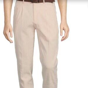 Murano Corsa Di Cavalli Derby Collection Lucas Pleated Stripe Dress Pants